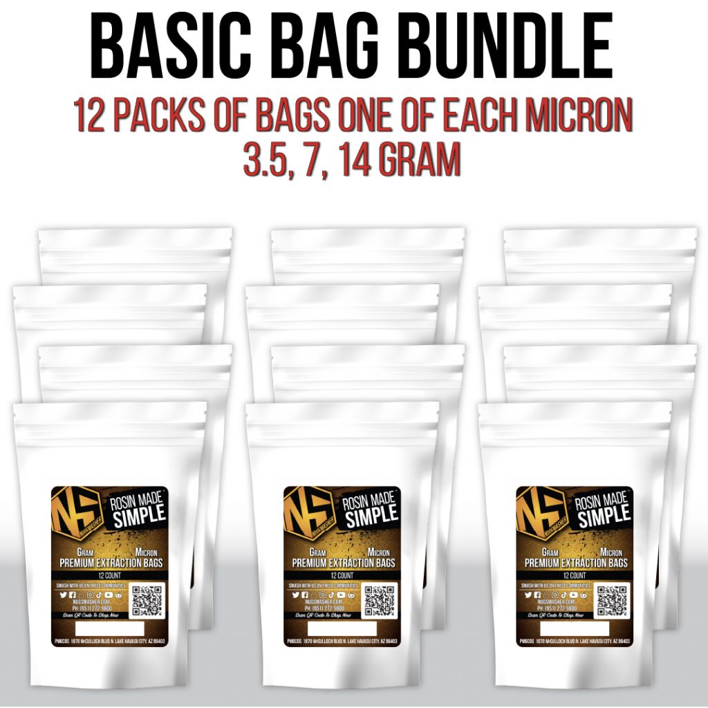 NugSmasher 3.5 Gram Rosin Extraction Bags - Pack of 12 — Grow Light Central